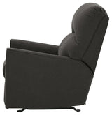 Lucina Charcoal Microfiber Recliner - Ella Furniture