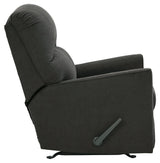 Lucina Charcoal Microfiber Recliner - Ella Furniture