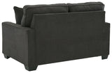 Lucina Charcoal Microfiber Loveseat - Ella Furniture