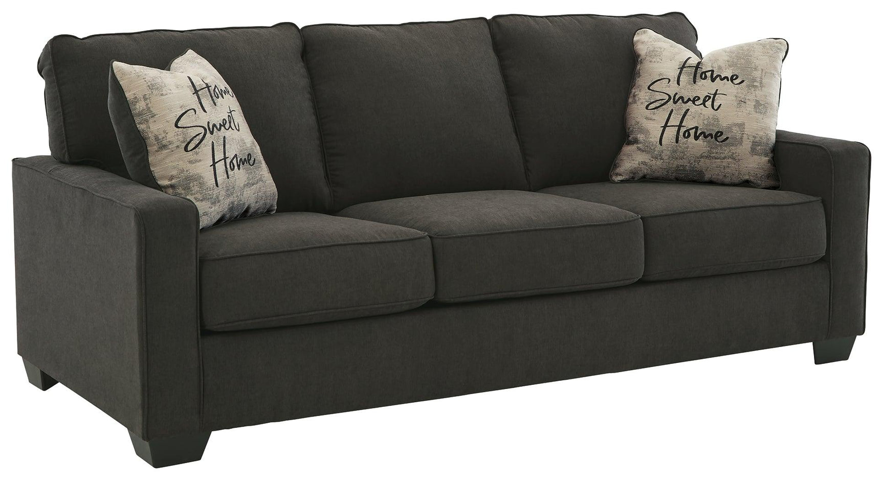 Lucina Charcoal Microfiber Queen Sofa Sleeper - Ella Furniture