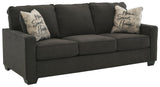 Lucina Charcoal Microfiber Sofa - Ella Furniture