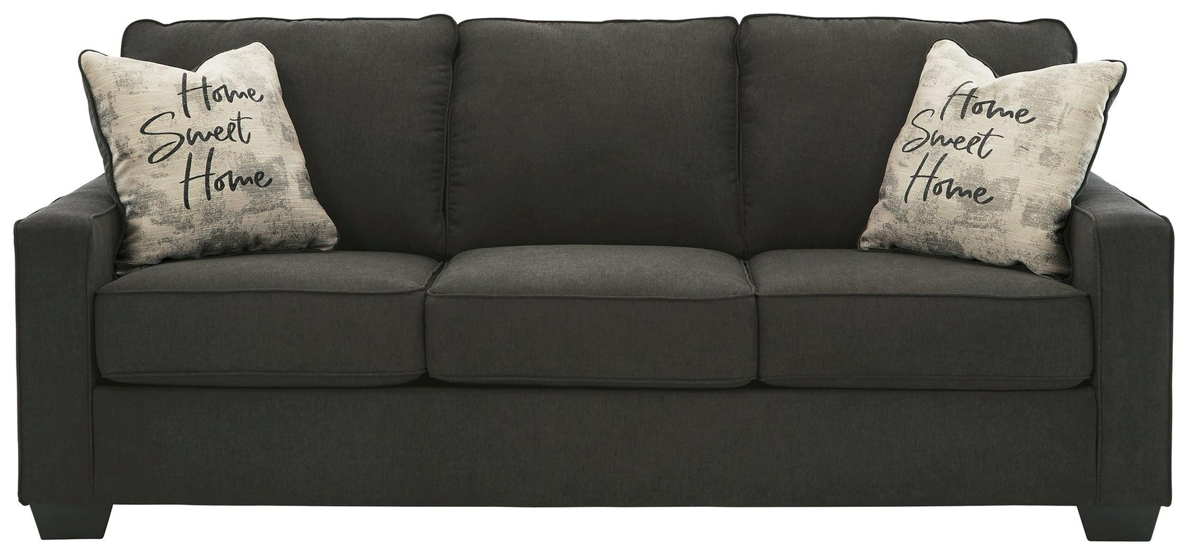 Lucina Charcoal Microfiber Queen Sofa Sleeper - Ella Furniture