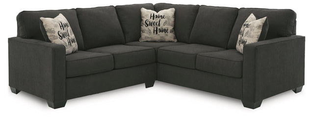 Lucina Charcoal 2-Piece Sectional 59005S1 - Ella Furniture