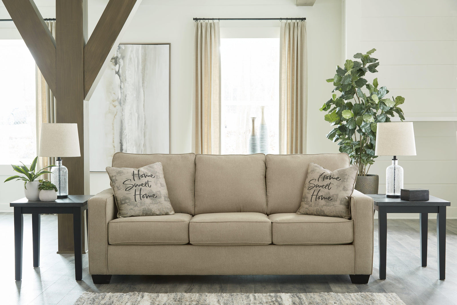 Lucina Quartz Microfiber Sofa - Ella Furniture