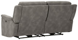 Next-gen Durapella Slate Microfiber Power Reclining Sofa - Ella Furniture