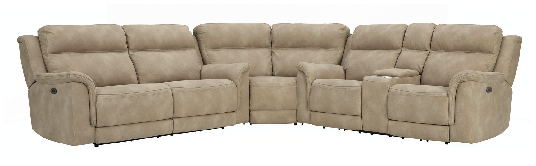 Next-gen Durapella Slate Microfiber 3-Piece Power Reclining Sectional - Ella Furniture