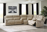 Next-gen Durapella Slate Microfiber 3-Piece Power Reclining Sectional - Ella Furniture