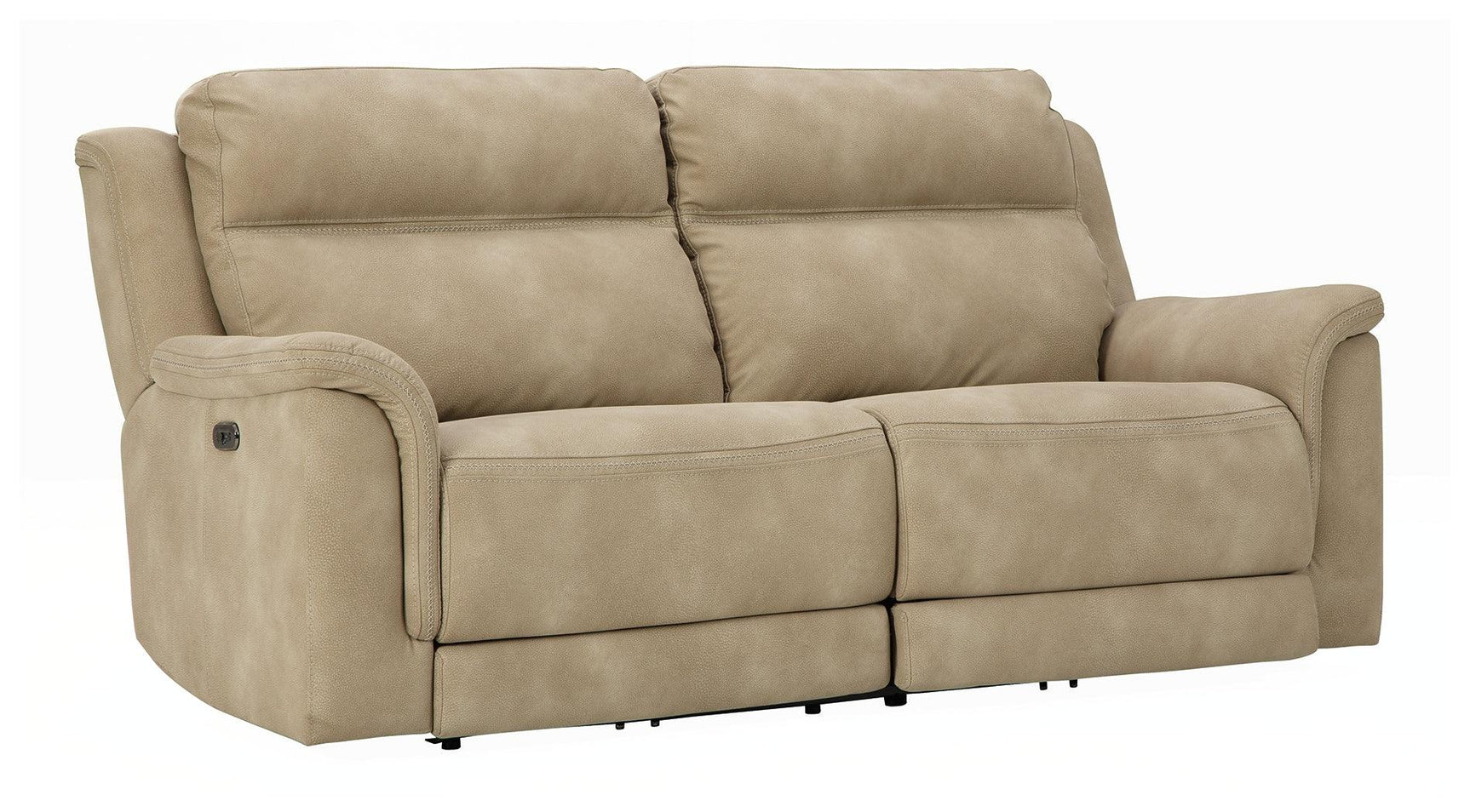 Next-gen Durapella Sand Microfiber Power Reclining Sofa - Ella Furniture