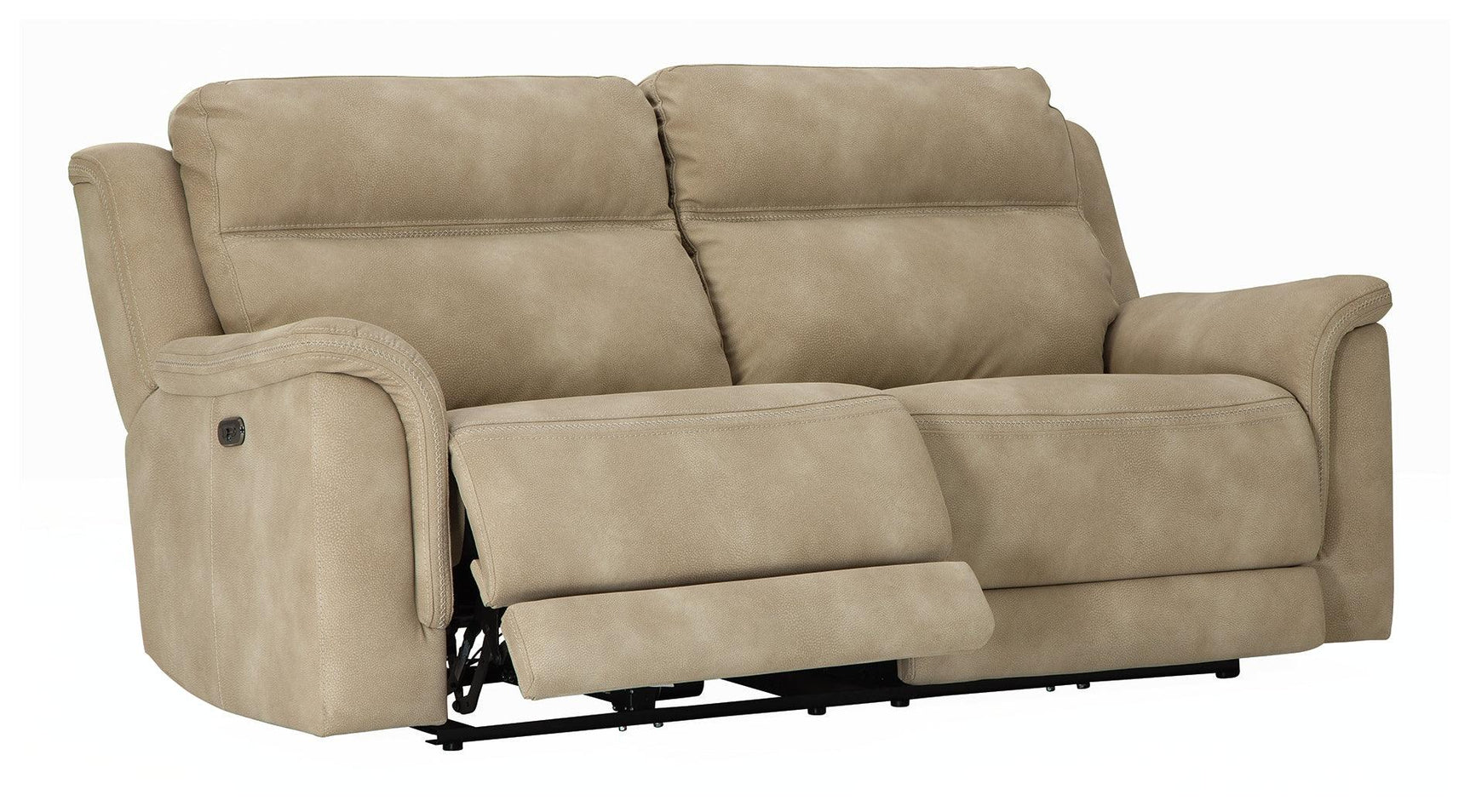 Next-gen Durapella Sand Microfiber Power Reclining Sofa - Ella Furniture