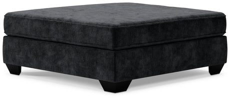 Lavernett Charcoal Chenille,microfiber Oversized Accent Ottoman - Ella Furniture