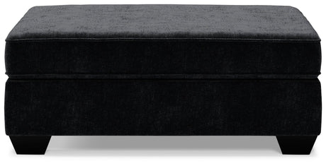 Lavernett Charcoal Chenille,microfiber Oversized Accent Ottoman - Ella Furniture