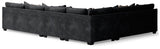 Lavernett Charcoal Chenille 4-Piece Sectional - Ella Furniture