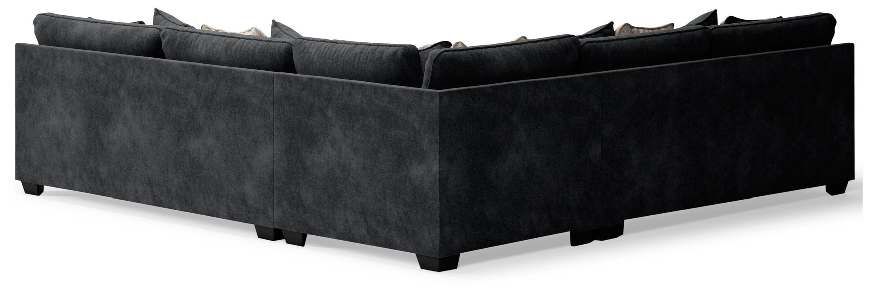 Lavernett Charcoal Chenille 3-Piece Sectional - Ella Furniture
