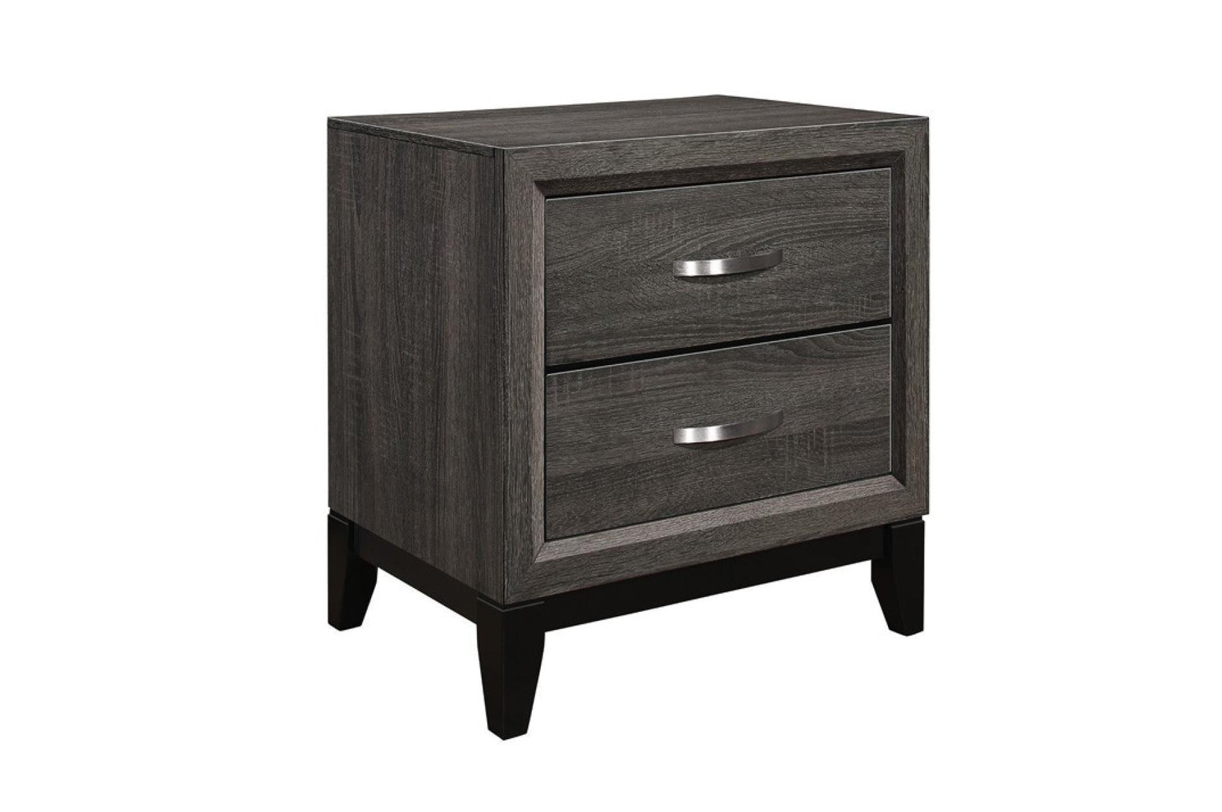 Davi Nickel Wood Modern Sleek Contemporary Solid Wood Platform Bedroom Set - Ella Furniture