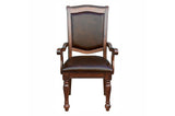 Lordsburg Brown Cherry Solid Wood Faux Leather Upholstered Seat Rectangular Dining Room Set - Ella Furniture