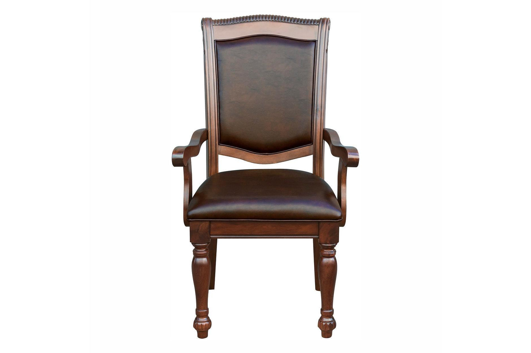 Lordsburg Brown Cherry Solid Wood Faux Leather Upholstered Seat Rectangular Dining Room Set - Ella Furniture