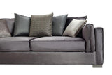 Skylar Gray Velvet Sofa & Loveseat - Ella Furniture