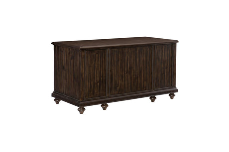 Cardano Charcoal Modern Tranisitional Traditional Acacia Solids And Veneers Executive Desk - Ella Furniture