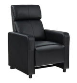 Toohey Home Theater Push Back Recliner Black - Ella Furniture