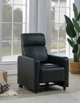 Toohey Home Theater Push Back Recliner Black - Ella Furniture