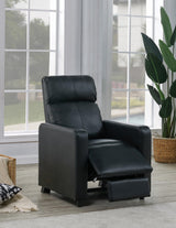 Toohey Home Theater Push Back Recliner Black - Ella Furniture