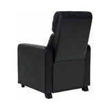 Toohey Home Theater Push Back Recliner Black - Ella Furniture