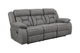 Higgins Overstuffed Upholstered Glider Recliner Grey - Ella Furniture