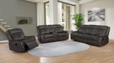 Lawrence Upholstered Tufted Back Glider Recliner 603506 - Ella Furniture
