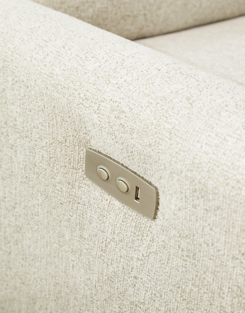 Hartsdale Linen 3-Piece Left Arm Facing Reclining Sofa Chaise - Ella Furniture
