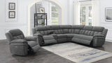 Bahrain Upholstered Power Glider Recliner Charcoal - Ella Furniture