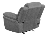 Bahrain Upholstered Power Glider Recliner Charcoal - Ella Furniture