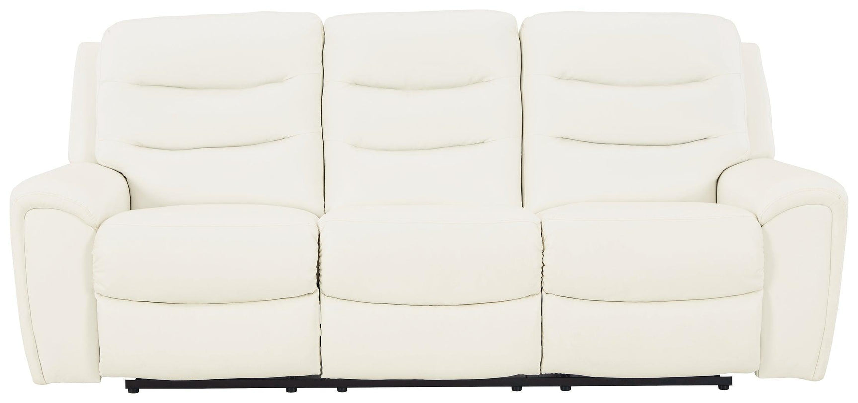 Warlin White Faux Leather Power Reclining Sofa - Ella Furniture