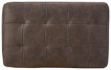 Maderla Walnut Faux Leather Ottoman - Ella Furniture