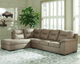 Maderla Walnut 2-Piece Sectional With Chaise 62002S1 - Ella Furniture