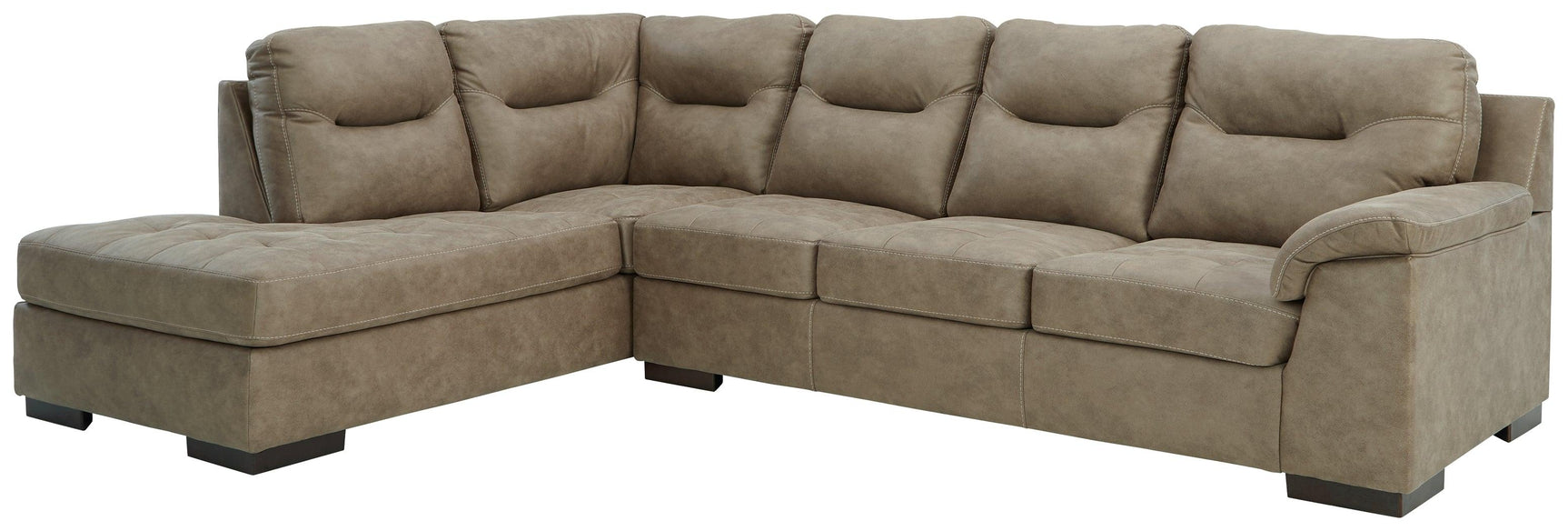 Maderla Walnut 2-Piece Sectional With Chaise 62002S1 - Ella Furniture