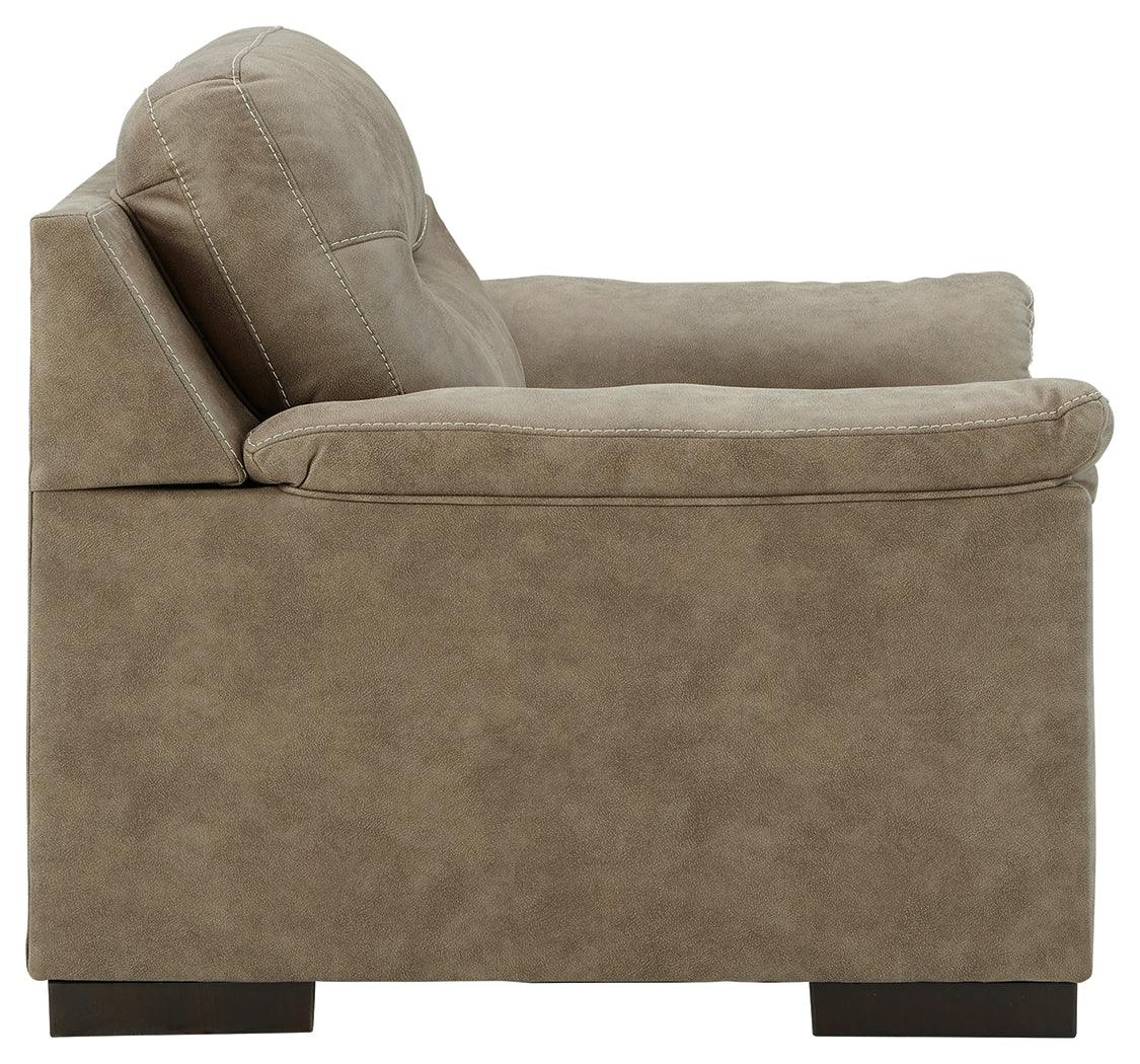 Maderla Pebble Faux Leather Chair - Ella Furniture