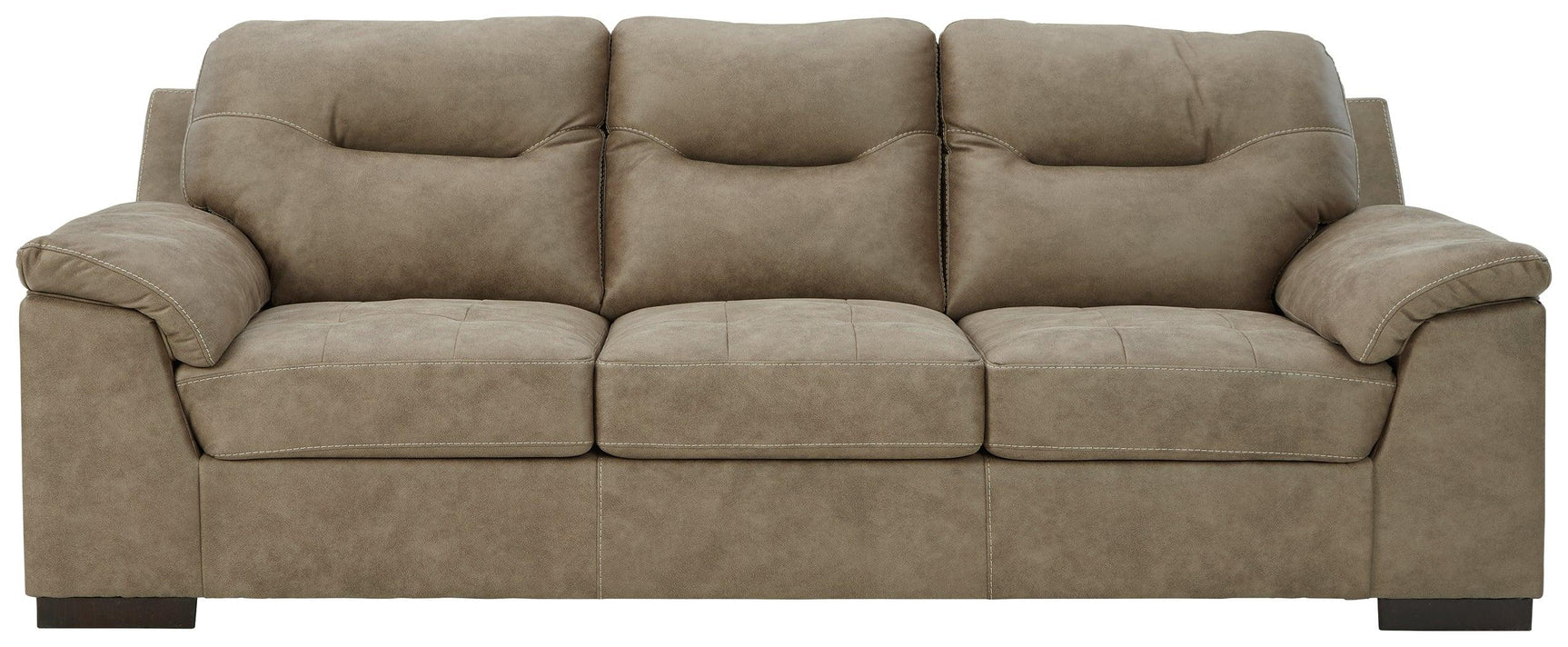 Maderla Pebble Faux Leather Sofa - Ella Furniture