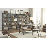 Millwood Weathered Natural And Rustic Black Metal Engineered Wood And Metal Writing Desk - Ella Furniture
