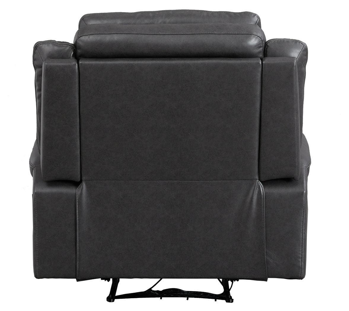 Mcadoo Charcoal Microfiber Power Recliner - Ella Furniture