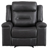 Mcadoo Charcoal Microfiber Power Recliner - Ella Furniture