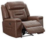 Mcadoo Caramel Microfiber Power Recliner - Ella Furniture