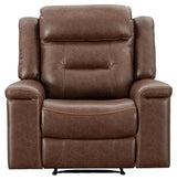 Mcadoo Caramel Microfiber Power Recliner - Ella Furniture