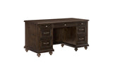 Cardano Charcoal Modern Tranisitional Traditional Acacia Solids And Veneers Executive Desk - Ella Furniture