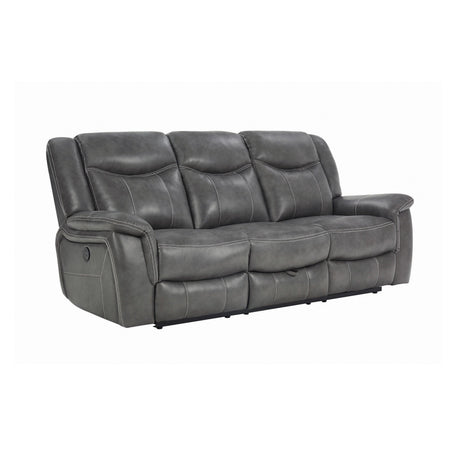 Conrad Upholstered Motion Glider Recliner Grey - Ella Furniture