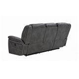 Conrad Upholstered Motion Sofa Cool Grey - Ella Furniture