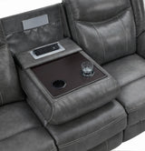 Conrad Upholstered Motion Sofa Cool Grey - Ella Furniture