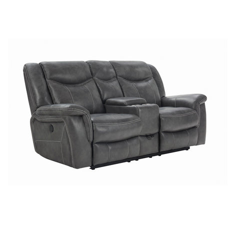 Conrad Upholstered Motion Sofa Cool Grey - Ella Furniture