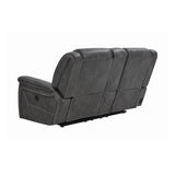 Conrad Upholstered Motion Loveseat Cool Grey - Ella Furniture
