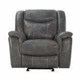 Conrad Upholstered Motion Glider Recliner Grey - Ella Furniture