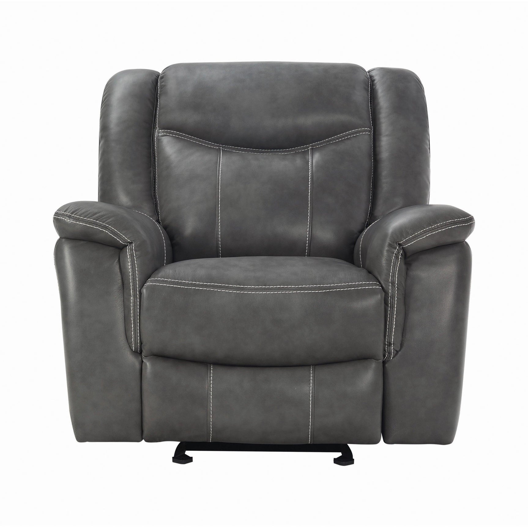 Conrad Upholstered Motion Glider Recliner Grey - Ella Furniture